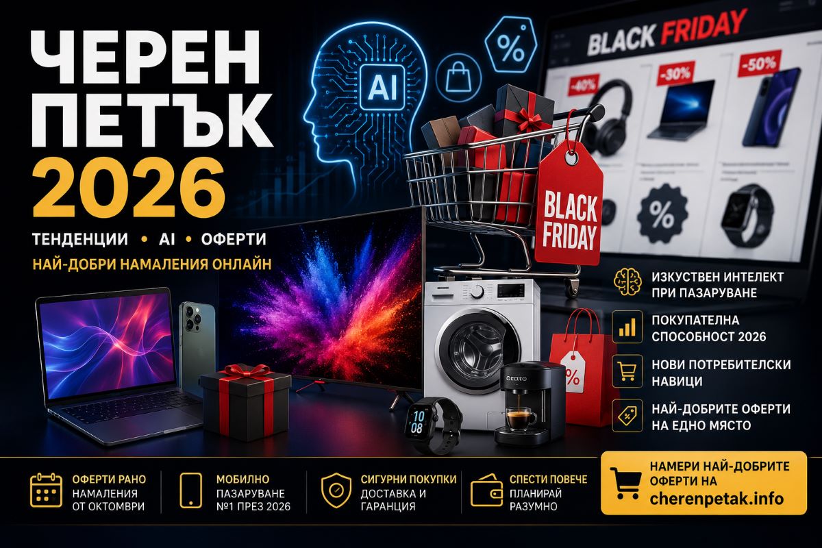 Черен петък 2026: Как изкуственият интелект, инфлацията и новите потребителски навици променят онлайн пазаруването